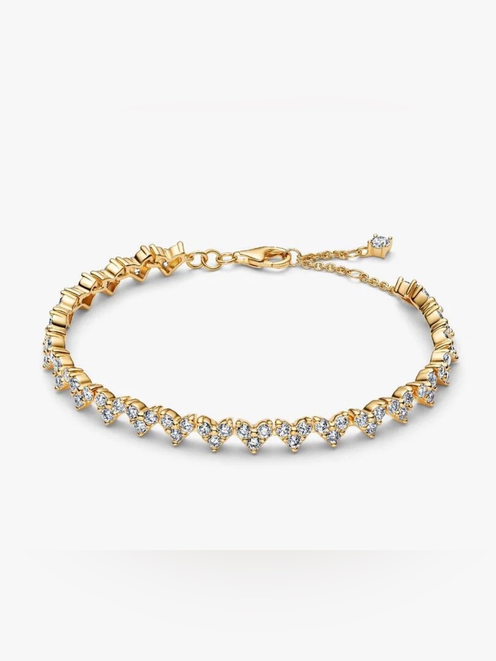 Triple Stone Heart Bracelet